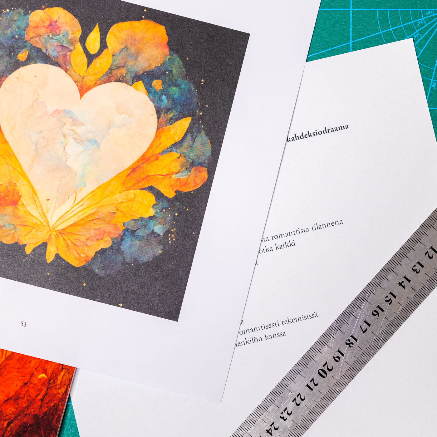 Aum Golly 2 kuvitus, flat lay